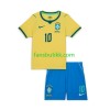 Fotballdrakt Brasil Vinicius Junior 10 World Cup Barn Hjemmetrøye 2026 Kortermet